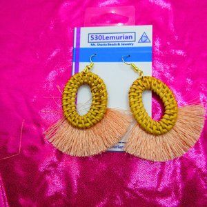 Pink Tassel Earrings